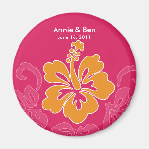 Sweet Hibiscus Save the Date Magnet Magneet