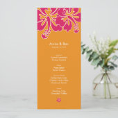 Sweet Hibiscus Weddenmenu Card Menu (Staand voorkant)
