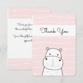 Sweet Hippo Bedankkaart (Voorkant / Achterkant)