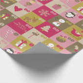 Sweet Holiday Patchwork kerstpatroon Cadeaupapier (Hoek)