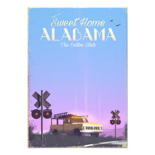 "Sweet home" Alabama Reisposter Foto Afdruk