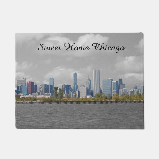 Sweet Home Chicago skyline doormat Deurmat (Voorkant)