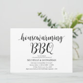 Sweet home House BBQ carte d'invitation pour la fê (Debout devant)