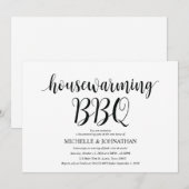 Sweet home House BBQ carte d'invitation pour la fê (Devant / Derrière)