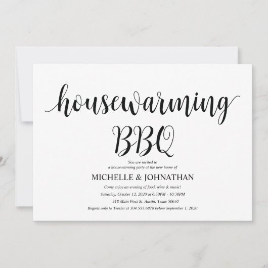 Sweet home Housewarming BBQ-partijuitnodigingen Kaart (Voorkant)