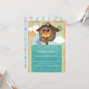 Sweet Home -Schattige gestreept & Polka Dot Theme Kaart