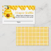 Sweet Honey Bee Luier Raffle Kaart (Voorkant / Achterkant)