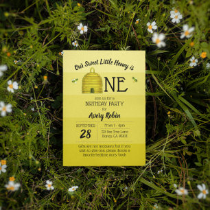 Sweet Honey is One First Birthday Kaart