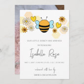 Sweet Honey mignonne Nouveau bébé Faire-part de na (Devant / Derrière)