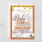 Sweet Honeybee Baby Shower Invitations (Devant)