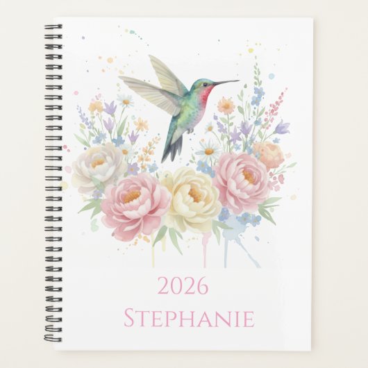 Sweet Hummingbird Floral Planner (Voorkant)