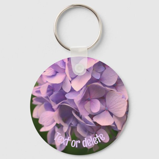 Sweet Hydrangea Flower Personalized Sleutelhanger (Voorkant)