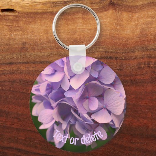Sweet Hydrangea Flower Personalized Sleutelhanger (Achterkant)