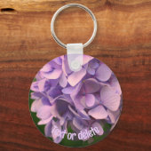 Sweet Hydrangea Flower Personalized Sleutelhanger (Voorkant)
