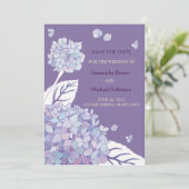 Sweet Hydrangeas Wedding Save the Date Invitations (Staand voorkant)