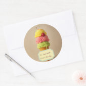Sweet Ice Cream Gift Sticker – met aan/van label (Envelop)