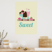 Sweet Ice Cream Sundae & Strawberry Float Poster (Keuken)