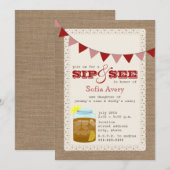 Sweet Iced Tea Sip en zie uitnodiging (Voorkant / Achterkant)