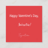 Sweet In Love Hearts Cupcake Carte Saint-Valentin (Dos)