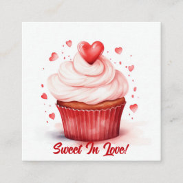 Sweet In Love Hearts Cupcake Valentijnsdag Kaart