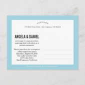 Sweet Introduction Mariage Faire-part - Bleu (Dos)