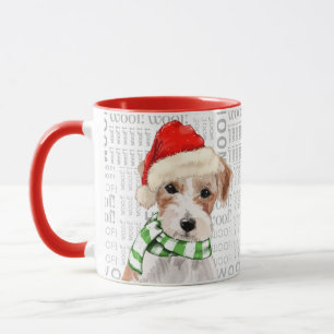 Sweet Jack Russell Terrier Chien de Noël Mug