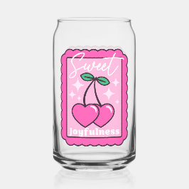 Sweet Joyfulness Heart Shaped Cherries Stamp Blikvorm Glas