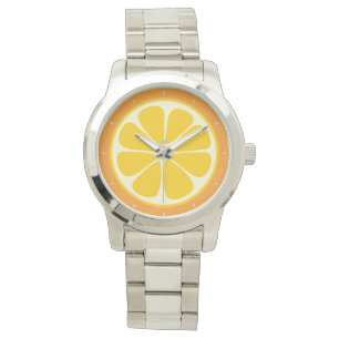 Sweet Juicy Oranje Tropical Citrus Fruit Slice Horloge