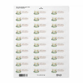 Sweet Jungle Animaux Baby shower Étiquette de adre (Feuille entière)