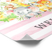 Sweet Jungle Animaux Welcome Poster Baby shower (Coin)