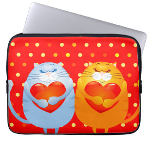 Sweet katten uit liefde, laptophoes laptop sleeve