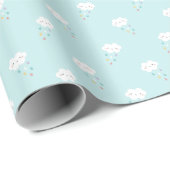 Sweet Kawaii Cloud Pattern Wrapping Paper Roll Cadeaupapier (Rol Hoek)