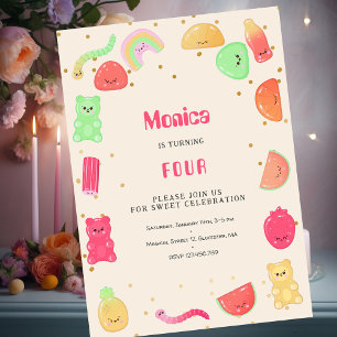 Sweet kawaii gummi snoepjes Verjaardag Kaart