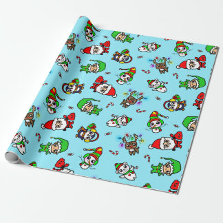 Sweet Kawaii-kerstteken patroon Cadeaupapier