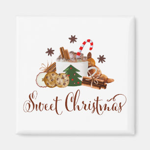 Sweet-kerst Frappuccino Cookie Cinnamon Art Magneet