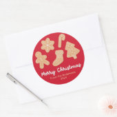 Sweet-kerstkoekjes Ronde Sticker (Envelop)