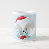 Sweet Kerstmis Fox Extra Grote Beker (Voorkant)