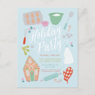 Sweet kerstvakantie bakken Uitnodiging
