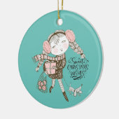 Sweet kerstwijn keramisch ornament (Links)