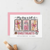 Sweet Kids Classroom Valentines Day Notitiekaartje (Voorkant / Achterkant in situ)