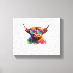 Sweet Kind en Humble Zonnebloem Koe Herfst Herfst Canvas Afdruk