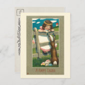 Sweet  Kind, Pasen Bunny & Eieren Briefkaart (Voorkant / Achterkant)