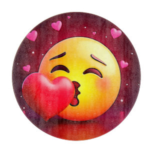 Sweet Kiss Heart Emoji Snijplank