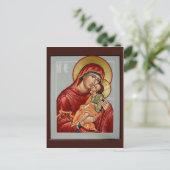 Sweet Kissende Moeder van God Prayer Card Briefkaart (Staand voorkant)