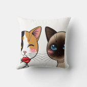 Sweet Kissy Cats Kussen (Achterkant)