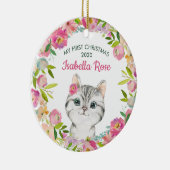 Sweet Kitten Baby's Eerste Kerstmis Ornament (Rechts)
