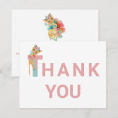 *~* Sweet Kitten Pastel Baby shower Merci (Devant / Derrière)