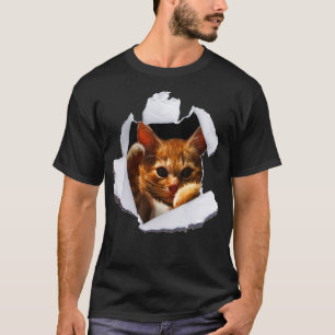Sweet Kitten Torn Cloth Funny Cat Lover Cat Owner T-shirt