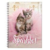 Sweet Kittens in Tiaras en Roze Sparkly Tutu Notitieboek (Voorkant)