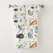 Sweet Kitty Katten Patroon Bad Handdoek (Insitu)